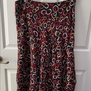 r geometric a-line lined regular size skirt 14